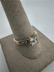 Lady's Diamond Engagement Ring 10 Diamonds .70 Carat T.W. 14K Yellow Gold 4.64g